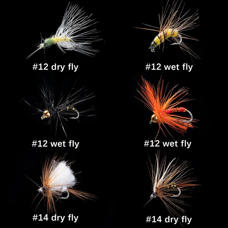 Goture Fly Fishing Flies Kit, 30pcs Dry Wet Flies Streamers Nymphs Fly Fishing Lures Assortment Kit for Bass Trout Steelhead Salmon, Gifts for Men - Image 2